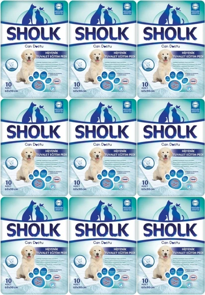 Sholk Evcil Hayvan Tuvalet Çiş Eğitim Pedi 60*90CM 90 Adet (9PK*10)