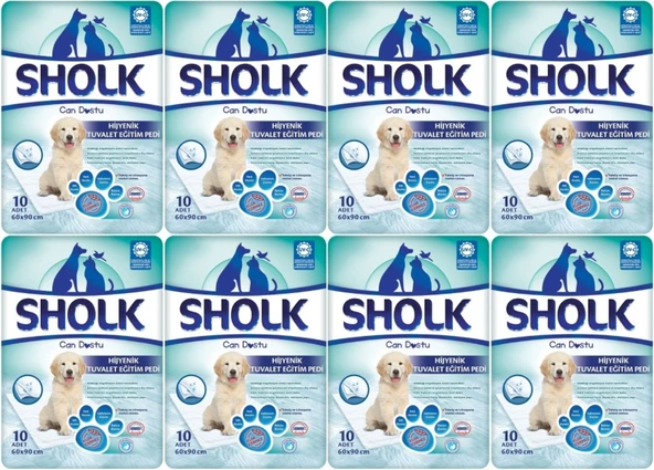 Sholk Evcil Hayvan Tuvalet Çiş Eğitim Pedi 60*90CM 80 Adet (8PK*10)