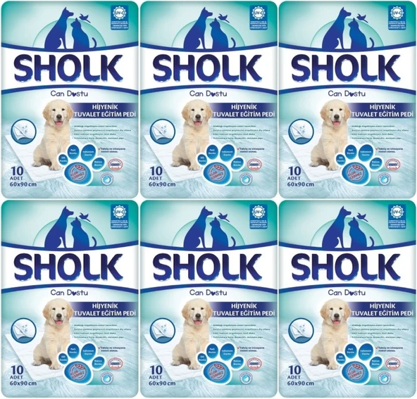 Sholk Evcil Hayvan Tuvalet Çiş Eğitim Pedi 60*90CM 60 Adet (6PK*10)