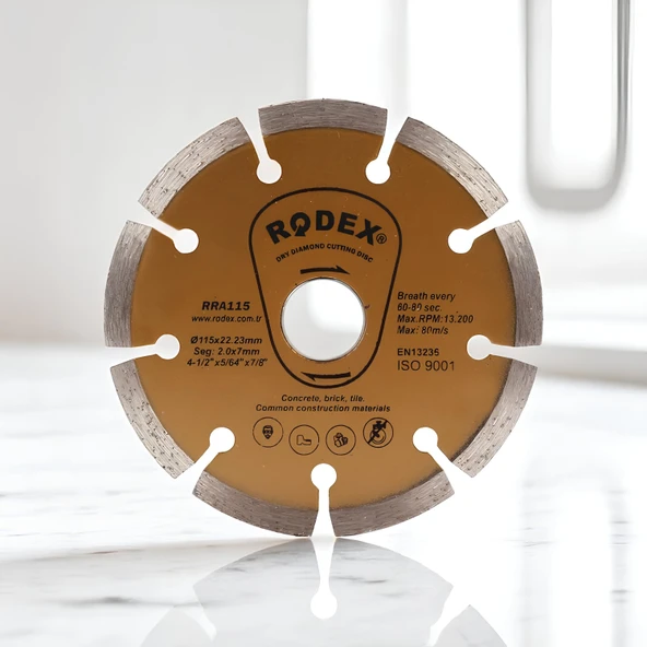 Elmas Kesici Disk 115 mm Beton, Mermer, Granit ve Taş Kesim Uyumlu Dayanıklı Kesme Taşı - 2