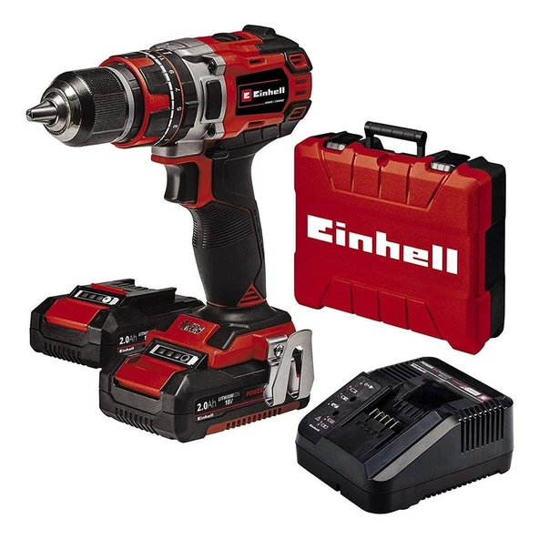 Einhell Tp-Cd 18/50 Li i Bl Kömürsüz 18V 2AH Çift Akülü Darbeli Matkap + 42 parça Vidalama Uç Seti M-CASE Kutu - 2