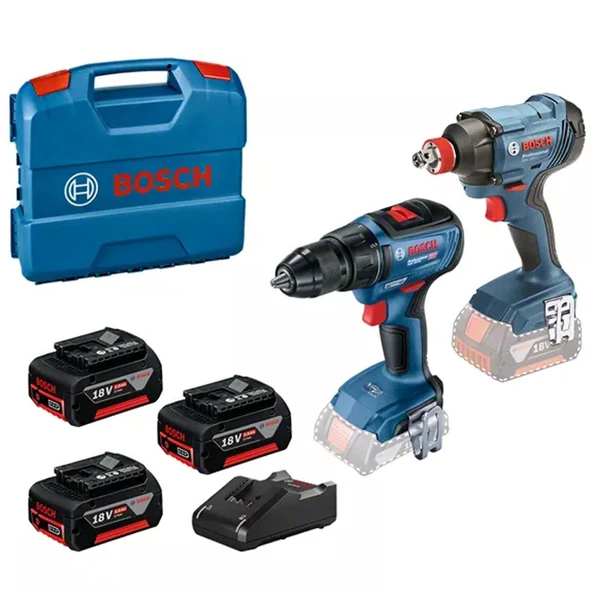 Bosch GDX 180 Li - GSR 18V-50 - 5 Ah 3 Akülü Darbeli Somun Sıkma Makinesi - 06019G5227