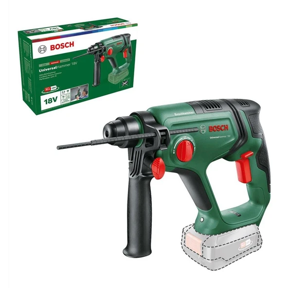 Bosch EasyImpact 18V-40 2,0 Ah Çift Akülü Matkap 2,0 Ah + Universalhammer 18v Kırıcı Delici (SOLO - Aküsüz) + Bosch Sırt Çantası - 3