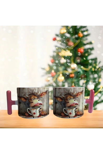 Ruh öküzü porselen fincan / kupa -mug