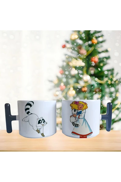 Şeker kız candy beyaz üniforma porselen fincan / kupa -mug