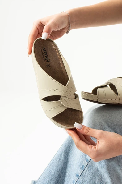 Albishoes Kadın Konfor Modeli Günlük Rahat Kısa Topuklu Anatomik Anne Orta Yaş Genç Ev Içi Terliği - 3