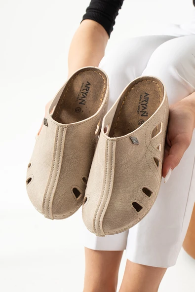 Albishoes Cherry Tam Anatomik Sabo Medikal Iş Mutfak Aşçı Doktor Hemşire Hastane Önü Kapalı Terlik - 3