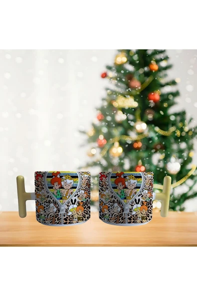Çakıl ve Bambam Porselen Fincan / Kupa -mug - 2
