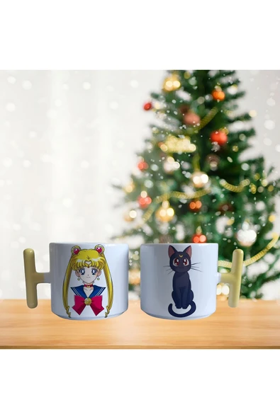 Ay savaşçısı sailormoon porselen fincan / kupa -mug