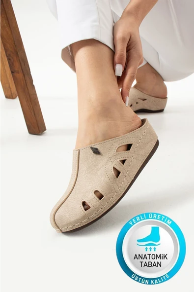 Albishoes Cherry Tam Anatomik Sabo Medikal Iş Mutfak Aşçı Doktor Hemşire Hastane Önü Kapalı Terlik
