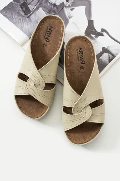 Albishoes Kadın Konfor Modeli Günlük Rahat Kısa Topuklu Anatomik Anne Orta Yaş Genç Ev Içi Terliği - 4