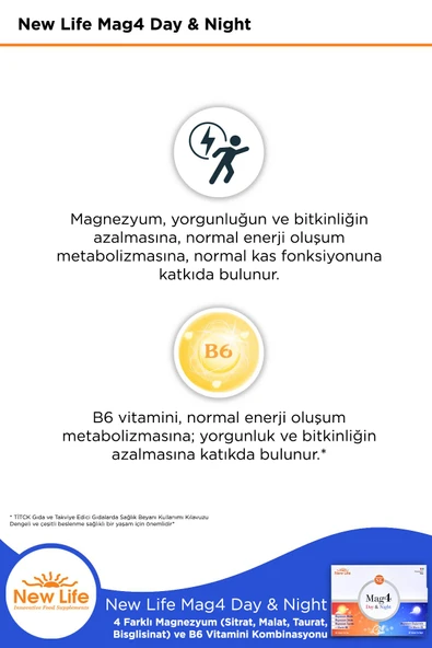 New Life Mag 4 Day 30 Tablet & Night 30 Tablet 3 Adet - Resim 4