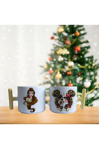 Güzel Ve Çirkin Animosyon Latte Fincanı - Mug