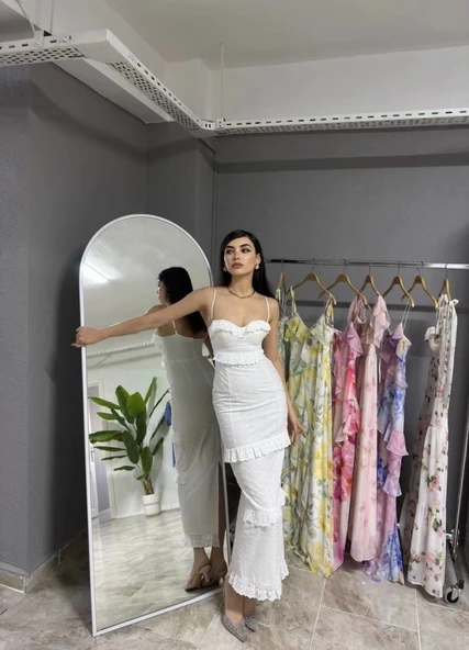 Lere Ip Askılı Elbise - 8