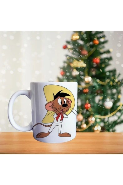 Speedy gonzalez hızlı gonzales çizgi karakter porselen kupa