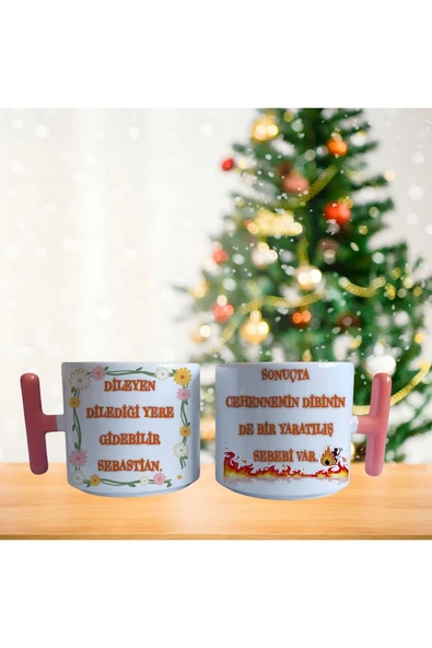 Cehennemin dibinin yaratılış sebebi - söyle ona Sebastian- damar sözlü kahve fincanı - mug