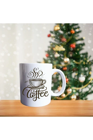 Kahve Çuvalı Porselen Kupa - Resim 2