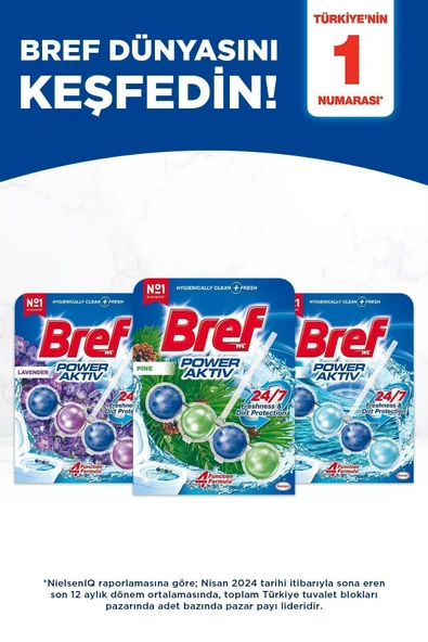 Bref Power Aktiv Katı Tuvalet Bloğu Çam Ikili & Okyanus Ikili (2'Lİ SET) - 5