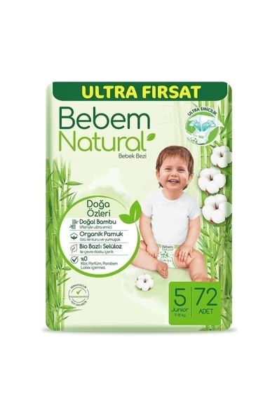 Bebem Natural Ultra Avantaj Paket 5 Numara 72li