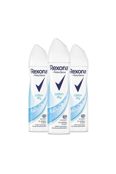 Rexona Kadın Sprey Deodorant Cotton Dry 150 ml x3 Adet - 2