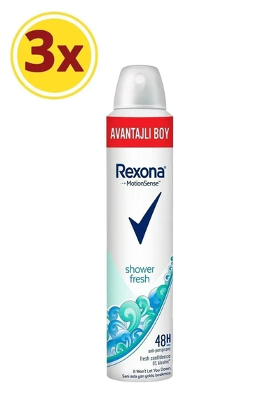 Rexona Kadın Deodorant Sprey Shower Fresh 200 ml X3 - 3