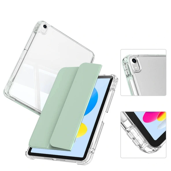 ​iPad 10.9 2022 (10.Nesil) Kılıf Magnetik Ayrılabilen Airbagli Sliding Tablet Kılıfı - Resim 2