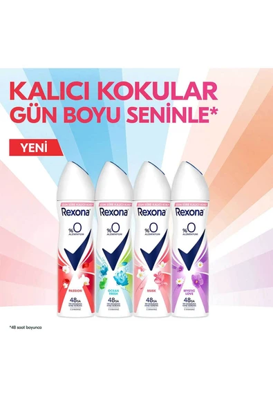 Rexona Kadın Sprey Deodorant Passion %0 Alüminyum 150 ml X3 - 6