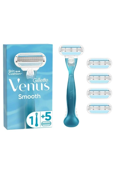 Gillette Venus Venus Smooth Tıraş Makinesi + 5 Adet Yedek Başlık