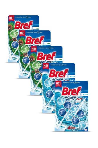Bref Wc Power Aktiv Duopack Katı Tuvalet Bloğu 3 Çam 2 Okyanus, 5 X 2'li Paket - 2