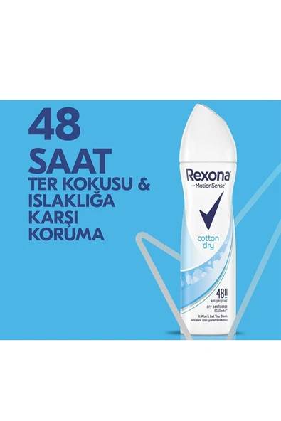 Rexona Kadın Sprey Deodorant Cotton Dry 150 ml x3 Adet - 3