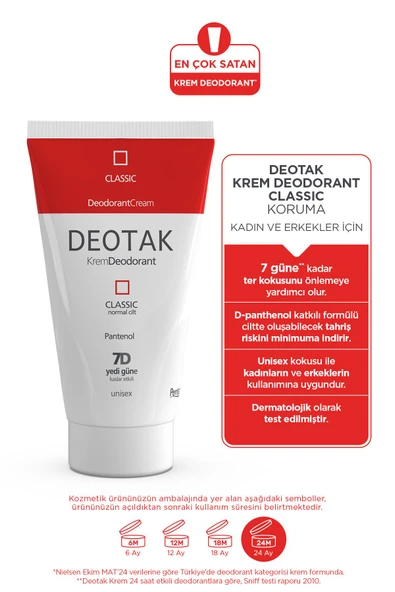 Deotak Krem Deodorant Classic 35 ml - Resim 3