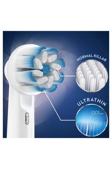 Oral-B Diş Fırçası Yedek Başlığı Cleancare Sensitive Ultra Thin 4 Lü - 4