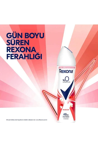 Rexona Kadın Sprey Deodorant Passion %0 Alüminyum 150 ml X3 - 4