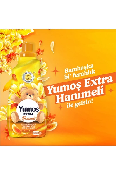 Yumoş Extra Konsantre Çamaşır Yumuşatıcısı Hanımeli 1440 ml 60 Yıkama 4 Adet - 4