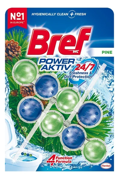 Bref Wc Power Aktiv Duopack Katı Tuvalet Bloğu 3 Çam 2 Okyanus, 5 X 2'li Paket - 3