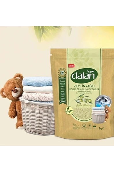 Dalan Zeytinyağlı Doğal Granül Matik Sabun Zeytin Mucizesi 1000 gr - Resim 4