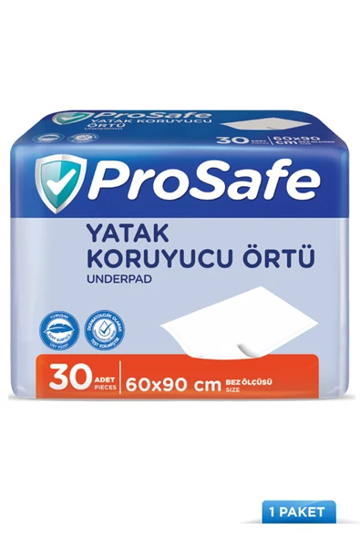 PROSAFE Hasta Altı Yatak Koruyucu / Yatak Koruyucu Örtü 60 X 90 Cm 30'lu