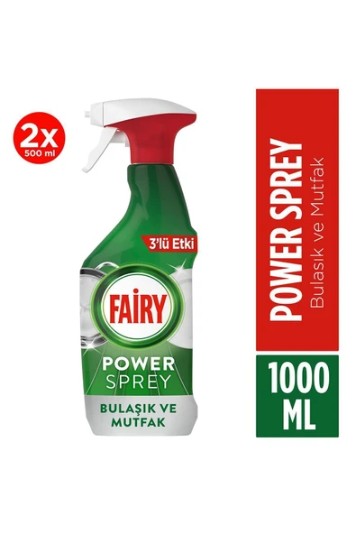 Fairy Power Sprey 3’ü 1 Arada Bulaşık Ve Mutfak 500 ml 2 Adet