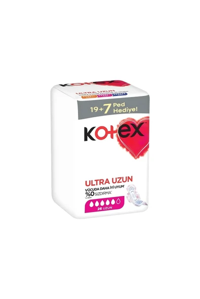Kotex Ped Ultra Dev Ekonomik Uzun 26'lı x2