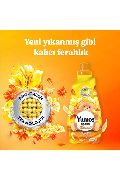 Yumoş Extra Konsantre Çamaşır Yumuşatıcısı Hanımeli 1440 ml 60 Yıkama 4 Adet - 5