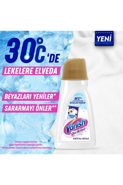 Vanish Oxi Action Multipower Kristal Beyaz Beyazlar İçin Sıvı Deterjan Güçlendirici Leke Çıkarıcı 2000ml - 3