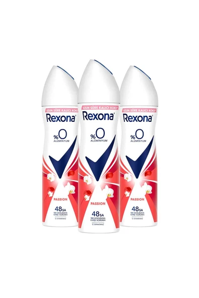 Rexona Kadın Sprey Deodorant Passion %0 Alüminyum 150 ml X3 - 2