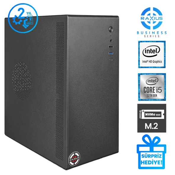 RaXius Business B1 i5 UHD730-124A017 i5-12400 32GB 1TB+2TBSSD FreeDOS Masaüstü Bilgisayar - 2