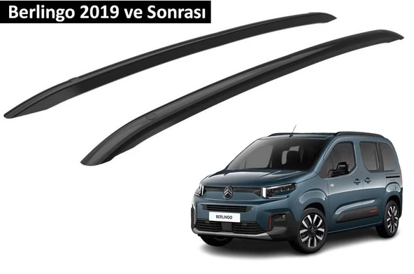 Citroen Berlingo 2019 ve Sonrası Orjinal Tip OEM Tavan Çıtası (Siyah Renk)