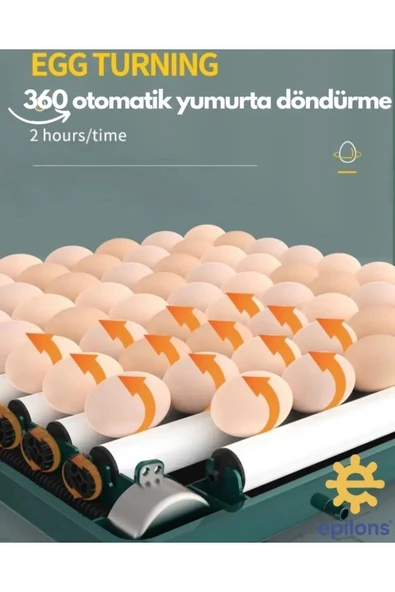 Epilons Profesyonel 130 Yumurtalık Otomatik Kuluçka Makinesi Tavuk Bıldırcın Güvercin Kaz Hindi Wi-Fi Kamera - 4
