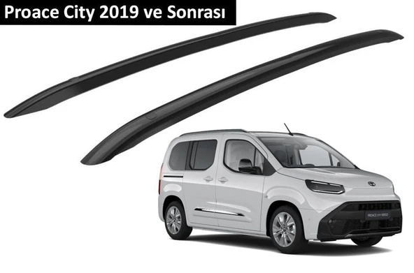 Toyota Proace City Van 2019 ve Sonrası Orjinal Tip OEM Tavan Çıtası (Siyah Renk) ürün görseli