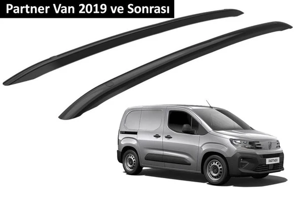 Peugeot Partner Van 2019 ve Sonrası Orjinal Tip OEM Tavan Çıtası (Siyah Renk) ürün görseli