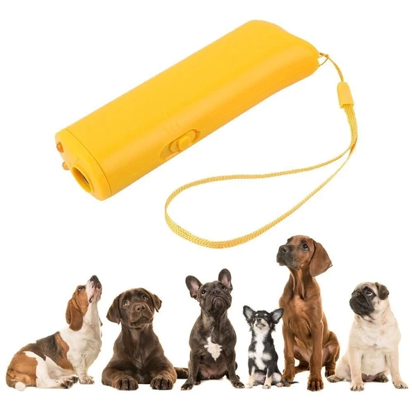 Ultrasonik Köpek Uzaklaştırıcı Cihaz – 150 Desibel, Ses Dalgasıyla Zararsız Koruma, LED Işıklı, Taşınabilir - 3