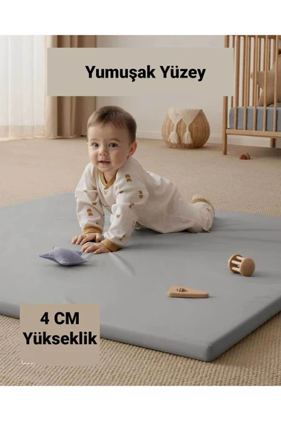 RevuBaby Bebek Ve Çocuk Oyun Alanı Oyun Parkı 125x125 Oyun Matı Oyun Halısı Sıvı Geçirmez 4CM Kalınlık - 4