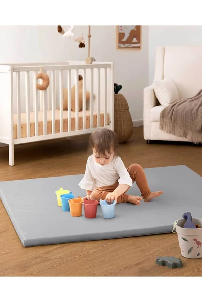 RevuBaby Bebek Ve Çocuk Oyun Alanı Oyun Parkı 125x125 Oyun Matı Oyun Halısı Sıvı Geçirmez 4CM Kalınlık - 6